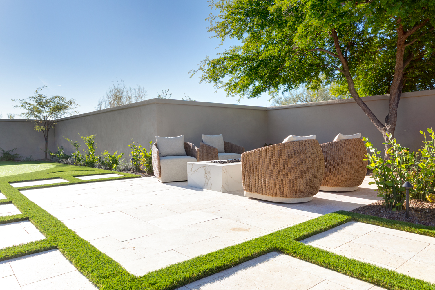 Buckmueller-2012 Scottsdale living room remodel blending desert palette and minimalist design